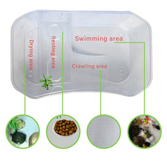 PINVNBY tanque tortuga con plantas artificiales para entorno natural