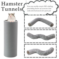 PINVNBY tunel plástico para conejillos de indias extensible; ofrece ejercicio y variedad.