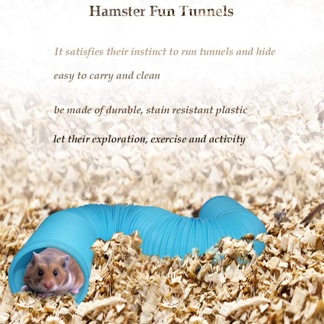 PINVNBY túneles para mascotas pequeñas, azules, fomentan actividad y exploración