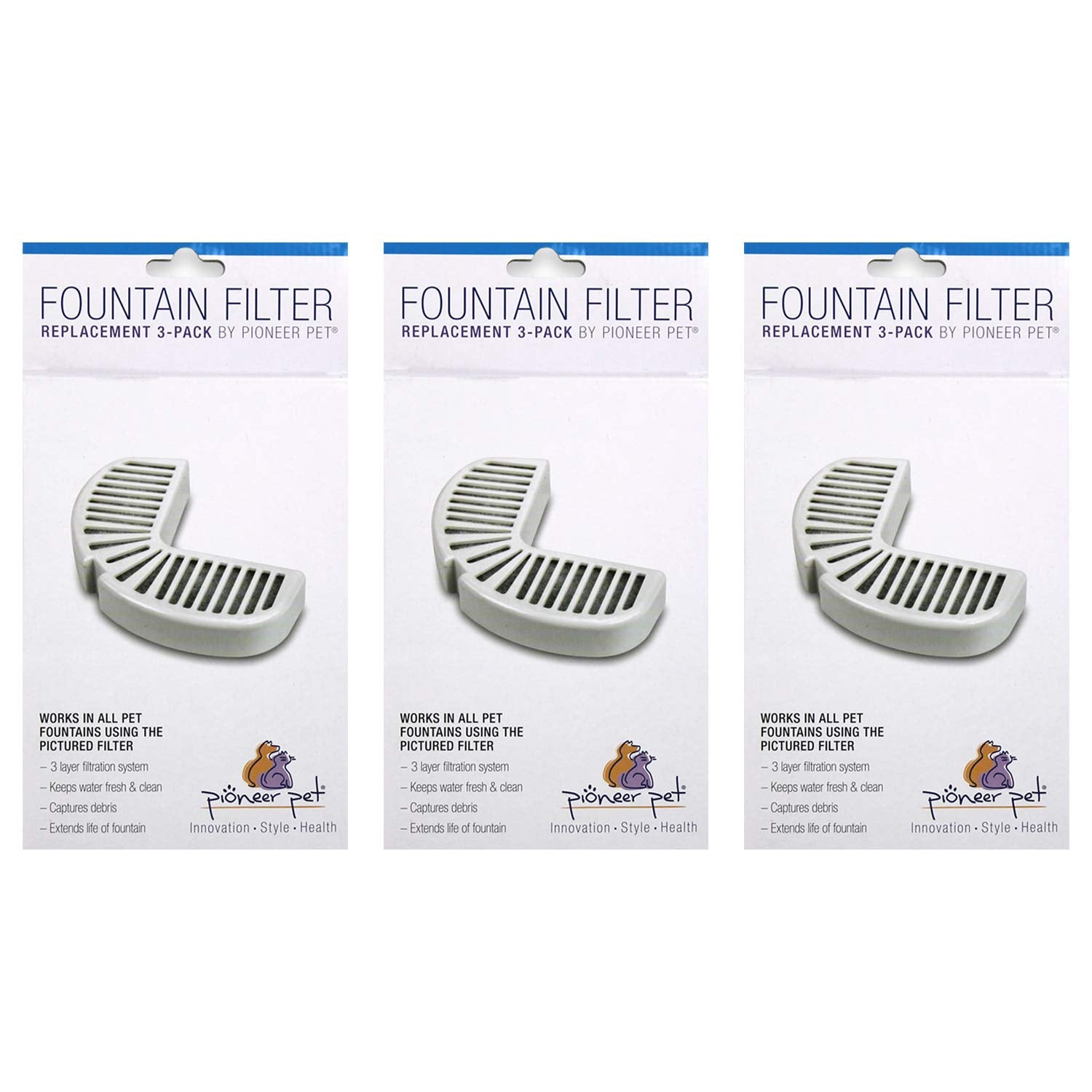 Pioneer Pet: filtros de repuesto para fuente Raindrop; ayudan a mantener el agua limpia y fresca.