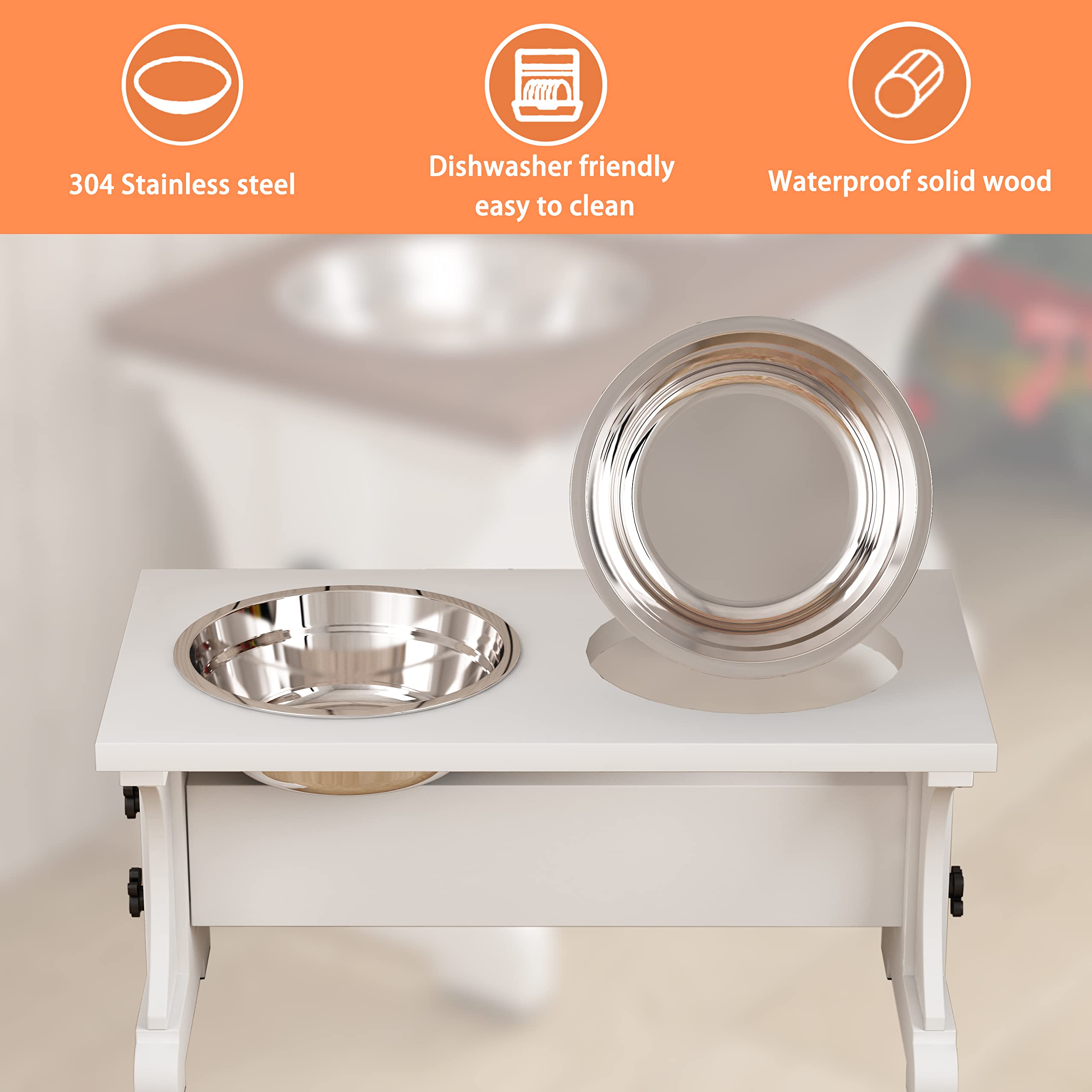 Piskyet altura de 8.6 pulgadas facilita una postura ergonómica durante las comidas.