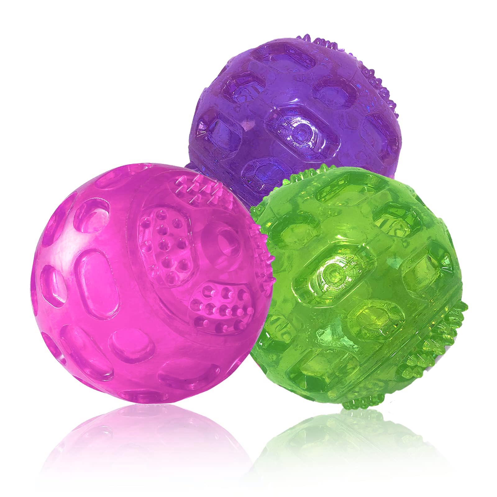 Bola PJDH verde de 3 pulgadas, ideal para juego activo y lanzamiento.