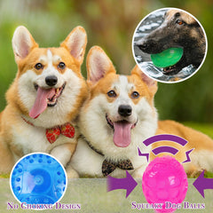 Bola PJDH indestructible de 3 pulgadas para perros, juego duradero.