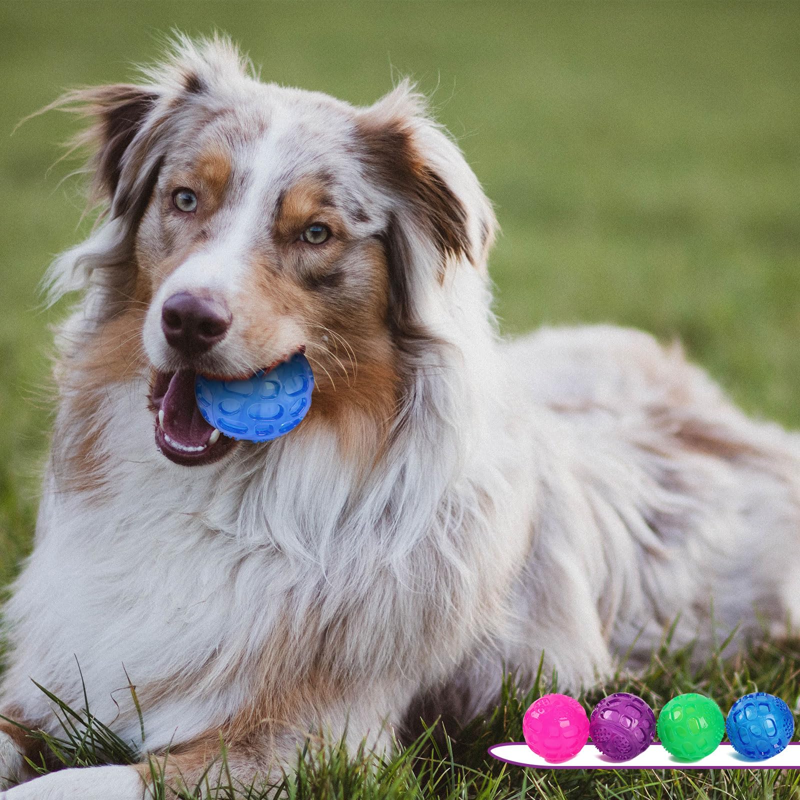 PJDH pelotas para perros 3 pulgadas azul flotante para piscina