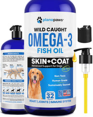 Planopaws Omega3: botella de aceite para perros para pelaje más saludable