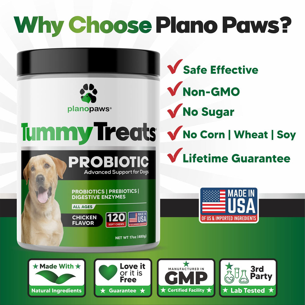 Planopaws Probióticos para perros: masticables para digestión diaria suave