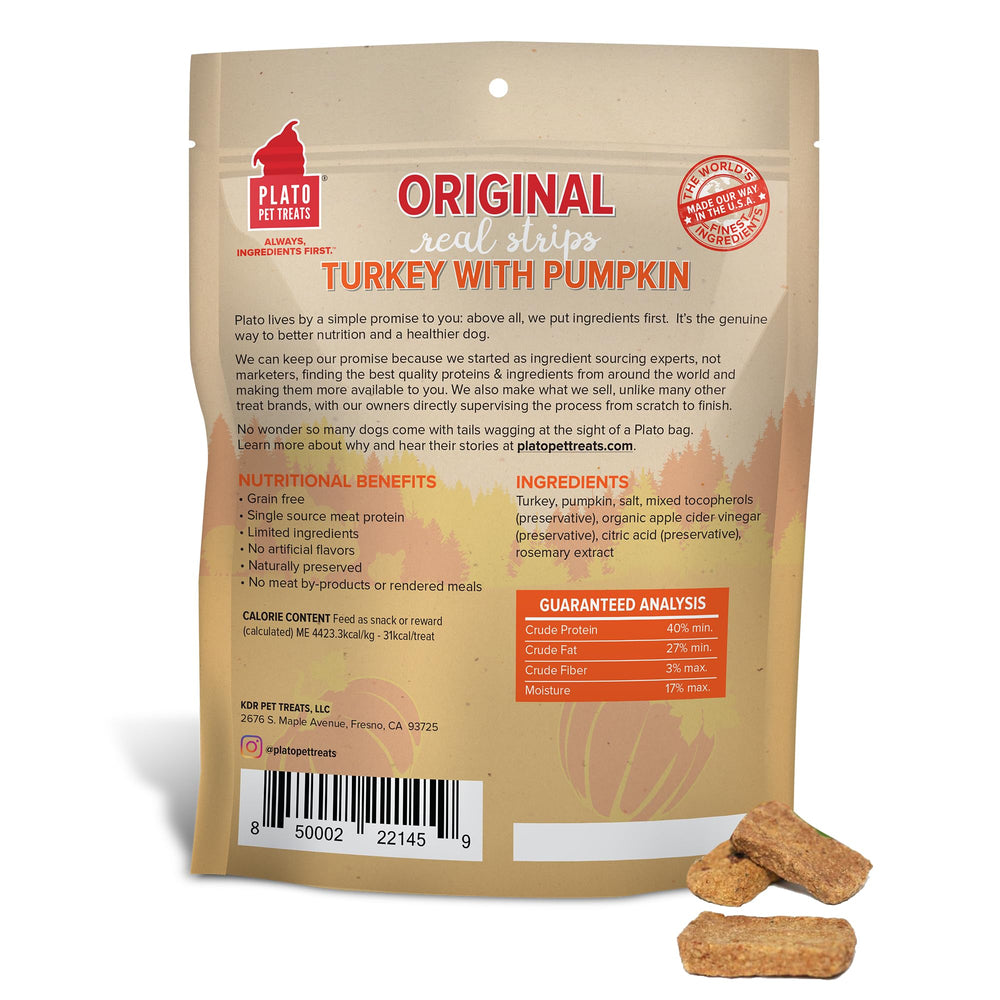 Plato Real Strips pavo-calabaza: opción sabrosa para digestión suave.