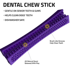 Mordedor dental tipo stick con sabor a salchicha, para perros grandes