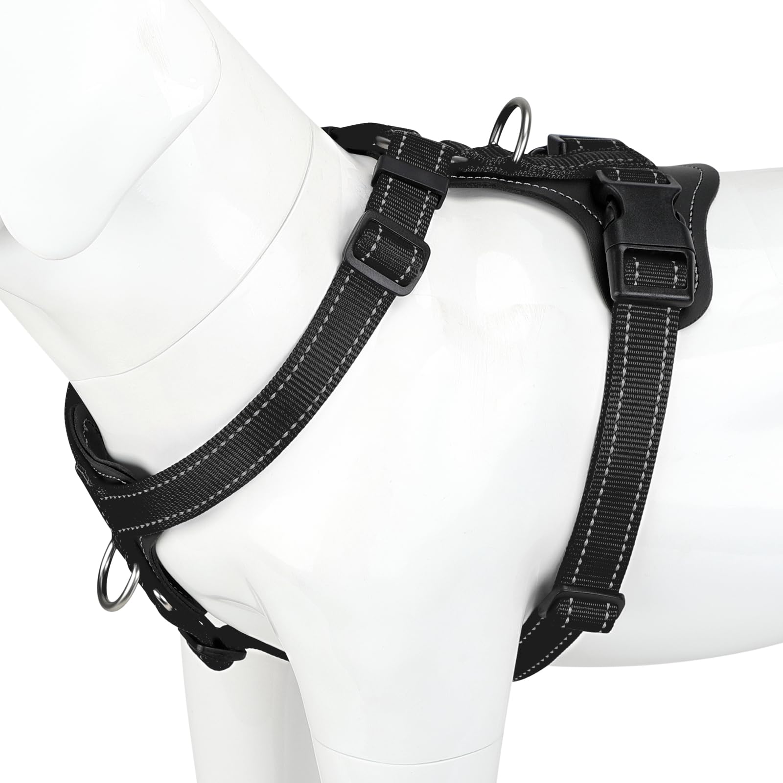 Arnés PLUTUS PET ajustable sin tirones con clip frontal para entrenamiento.
