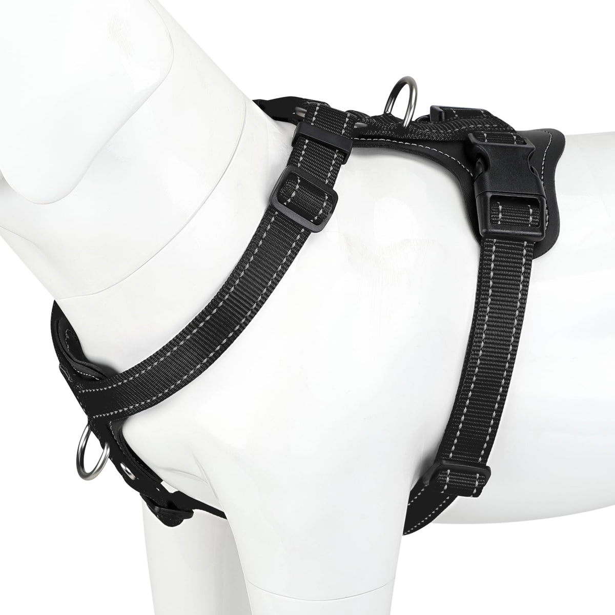 Arnés PLUTUS PET ajustable sin tirones con clip frontal para entrenamiento.