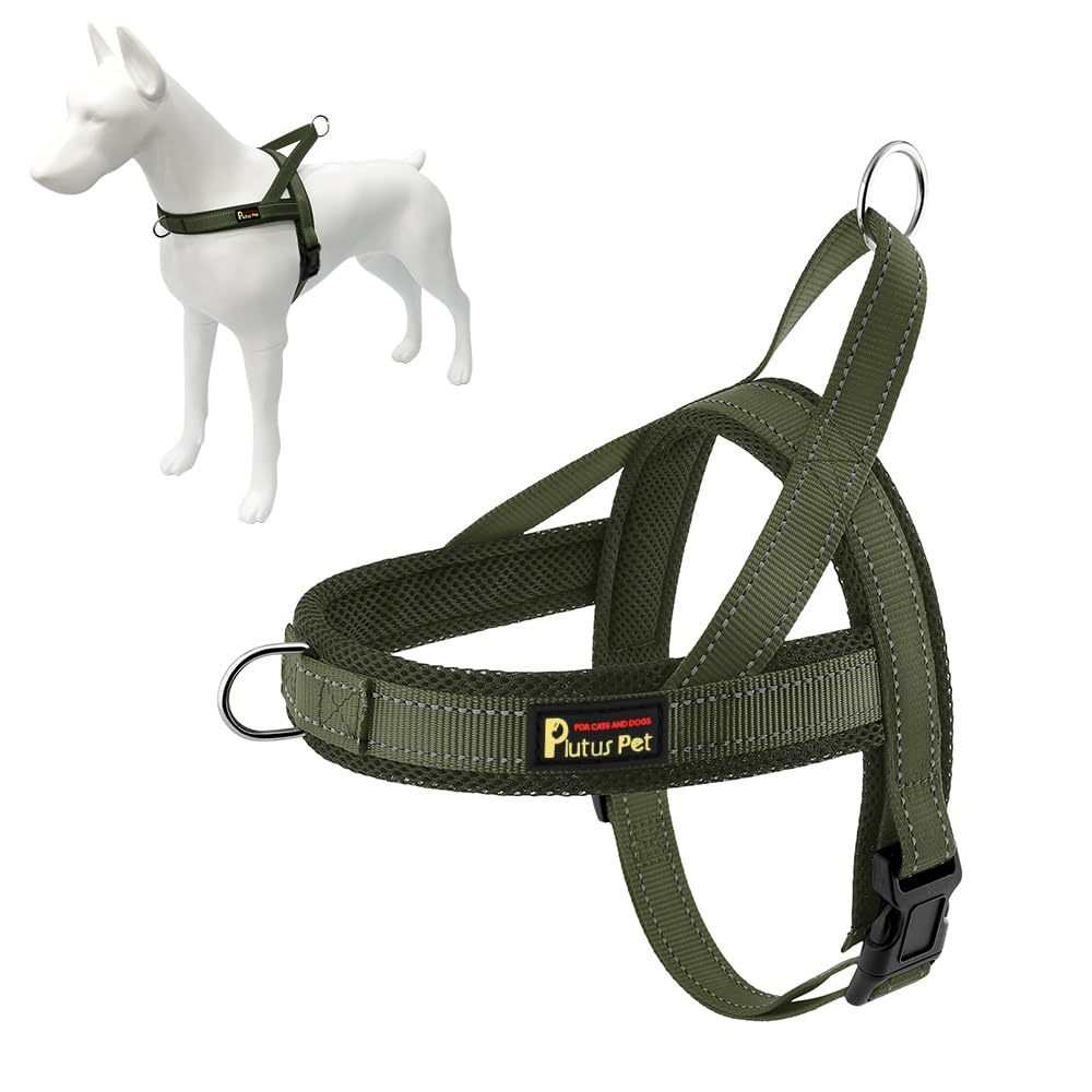 Arnés Plutus Pet con malla transpirable para comodidad durante paseos.