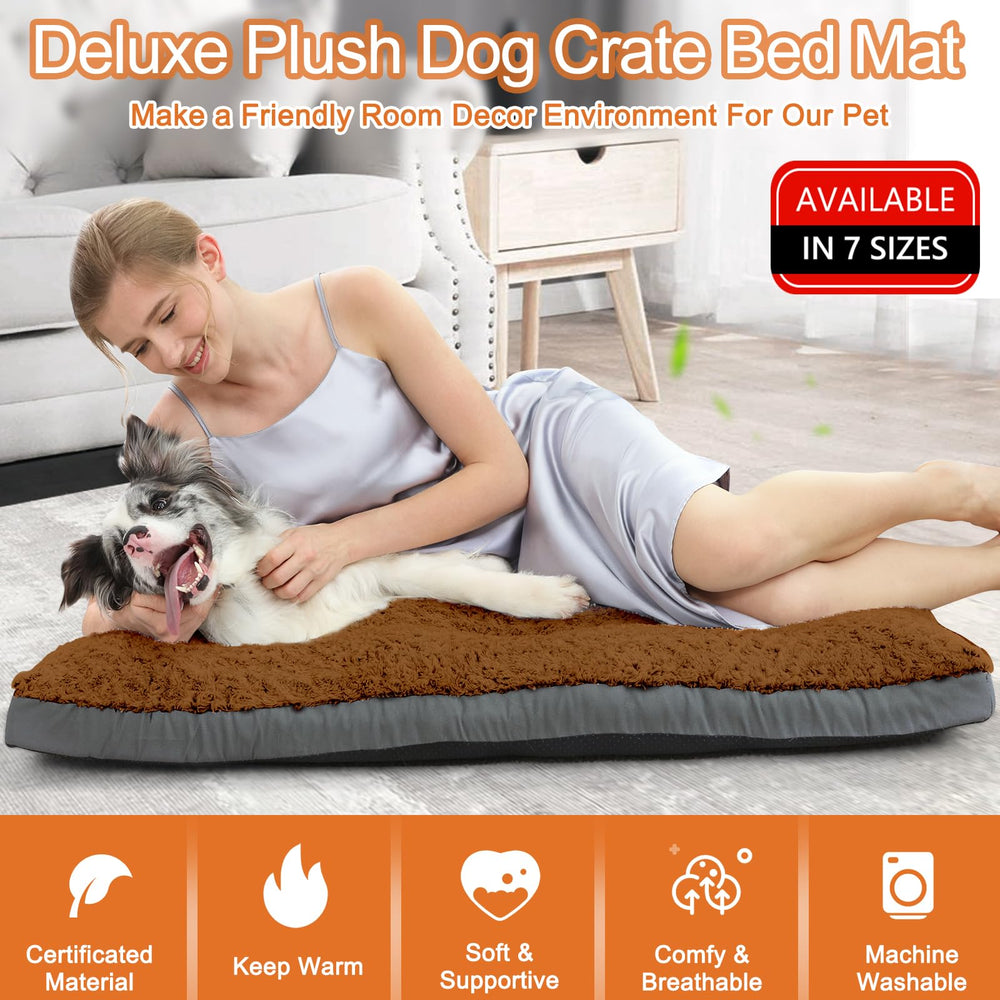 POCBLUE cama para perro con relleno de fibra para soporte y confort