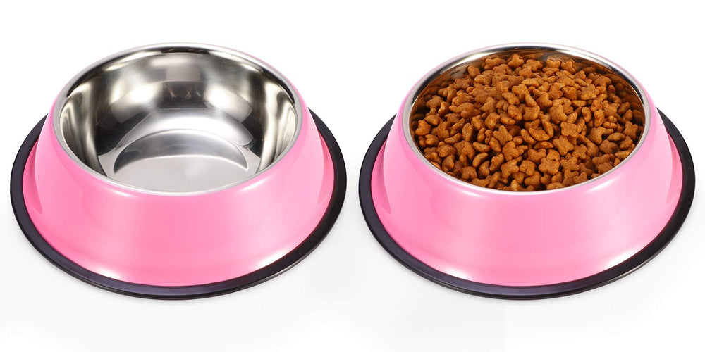 Podinor tazones de acero inoxidable apilables para perros, ahorro de espacio.