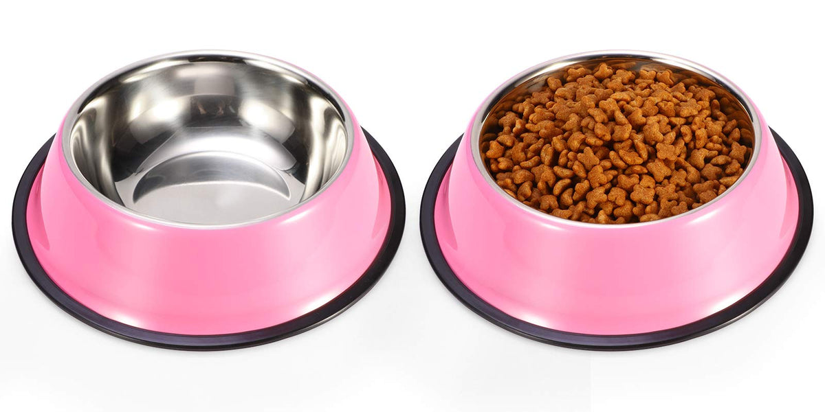 Podinor tazones de acero inoxidable apilables para perros, ahorro de espacio.