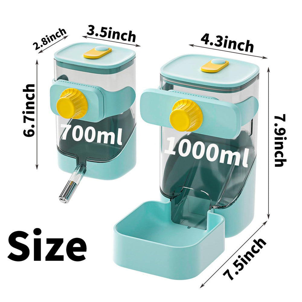Podoo alimentador automático de 34oz para conejos, práctico y limpio.