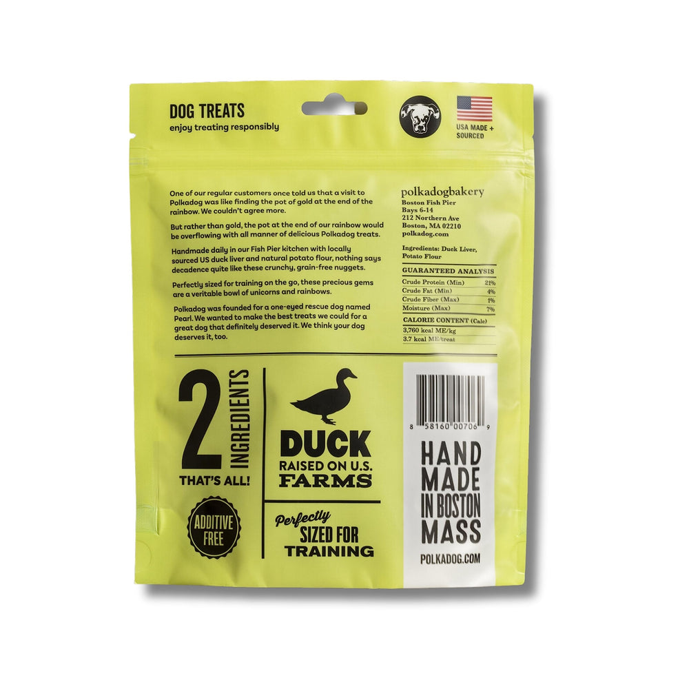Polkadog Lucky Duck Training Bits, para-alergias, apto para perros con alergias y estómagos sensibles.