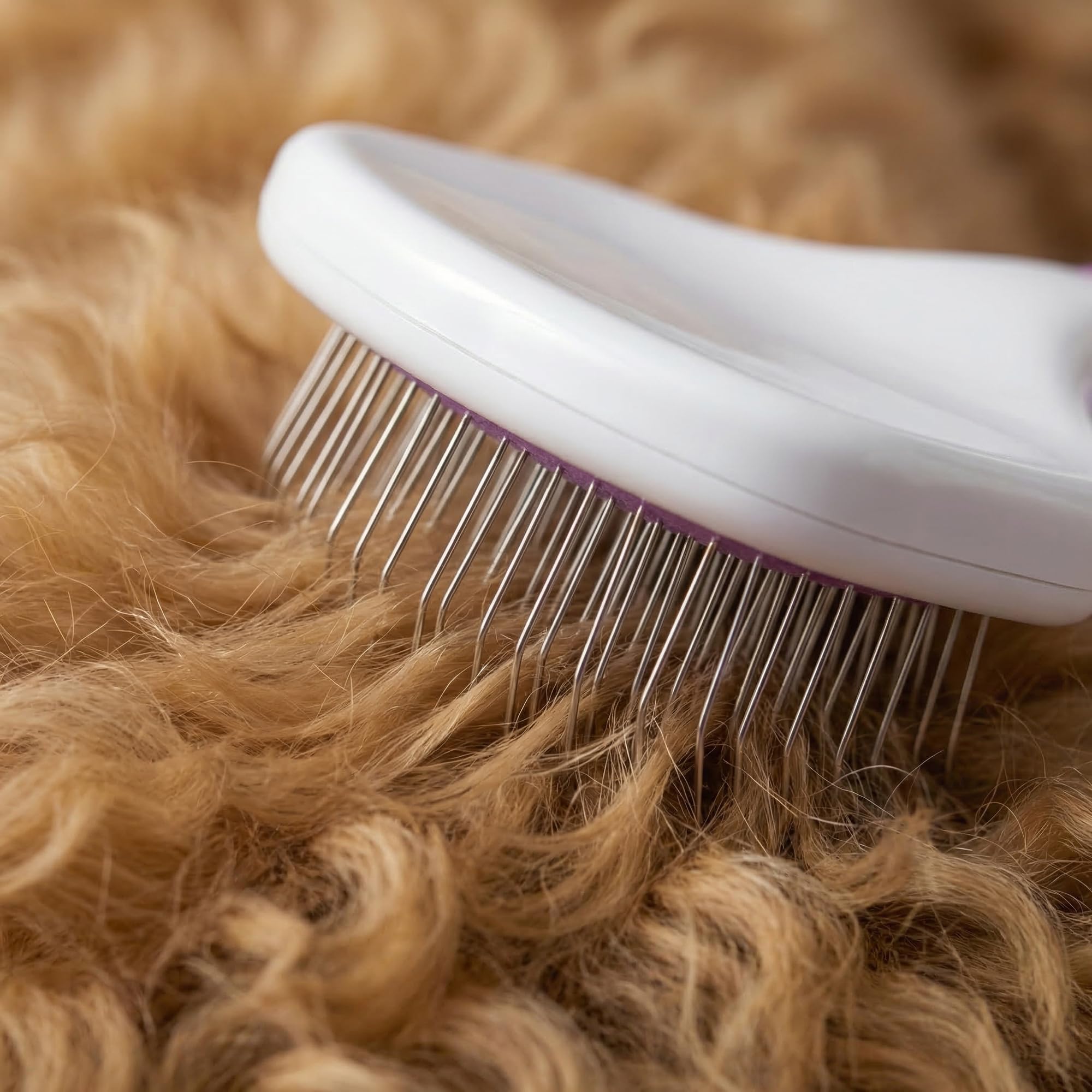 Poodlie Cepillo Slicker para rutina de grooming en casa, rapidez y cuidado diario.