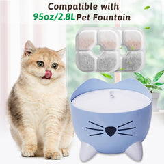 Porens carbón activado en filtro mejora sabor y olor del agua para gatos.