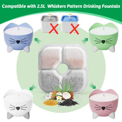 Porens filtración triple para fuente felina, reduce impurezas y metales.