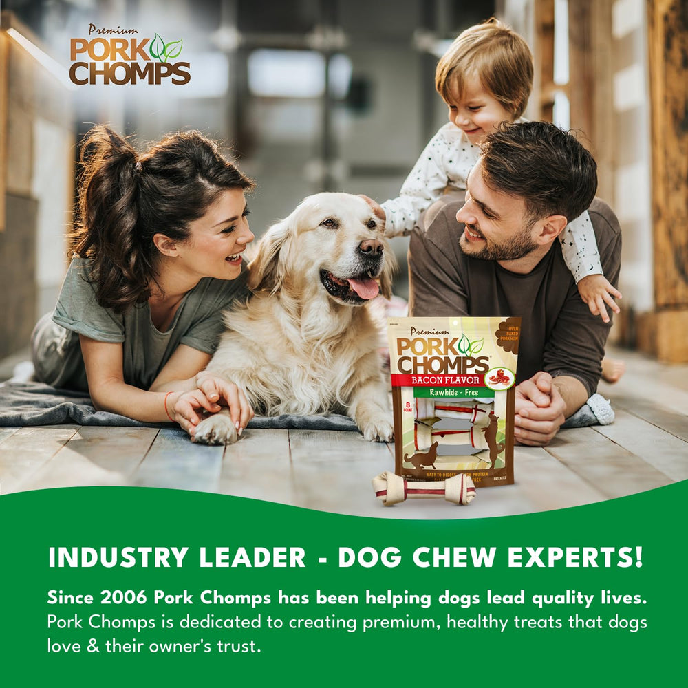 Pork Chomps alto en proteína: snack nutritivo para perros activos