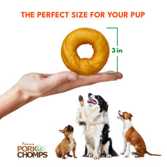 Pork Chomps masticación diaria, premio duradero para perros