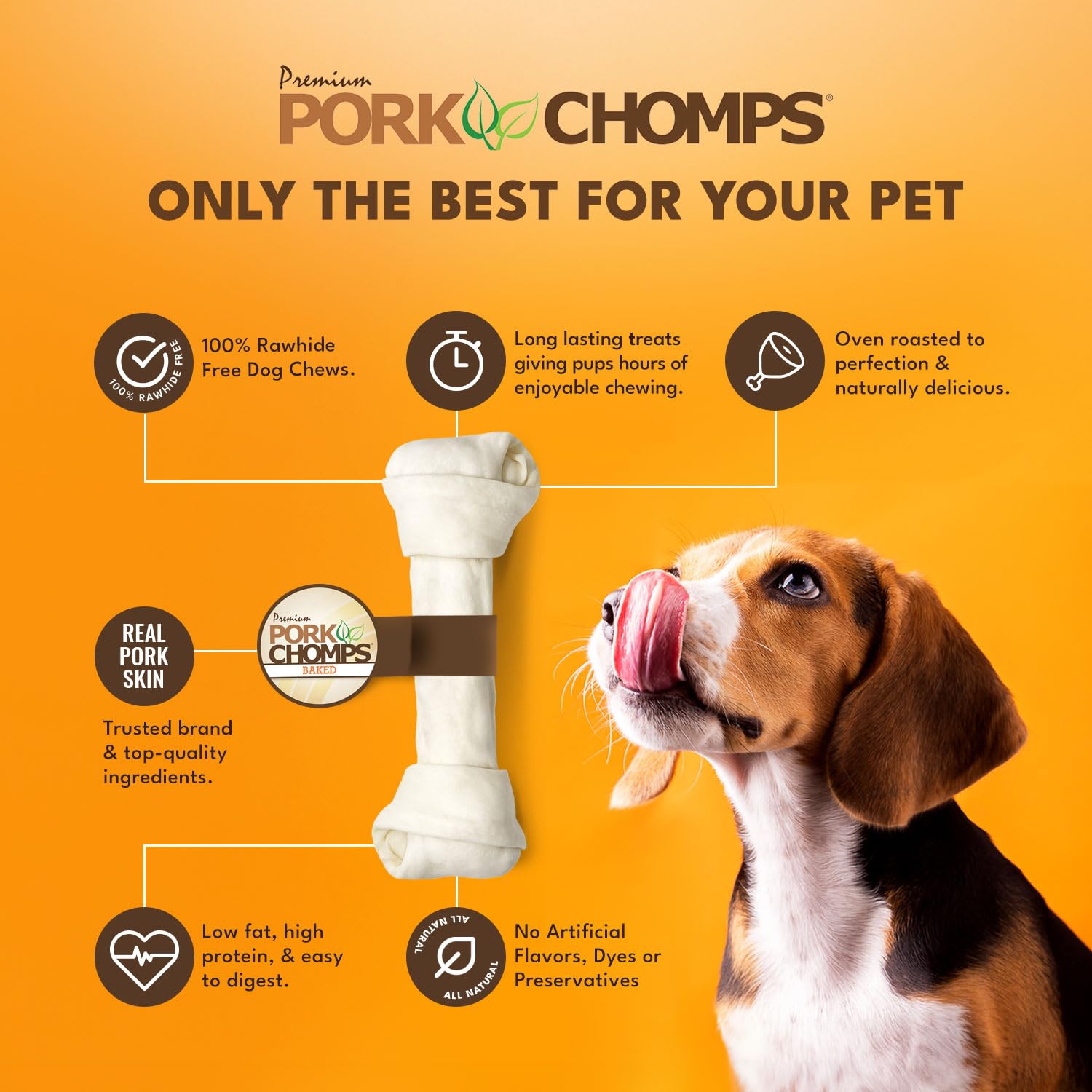 Pork Chomps ingredientes naturales piel de cerdo como principal