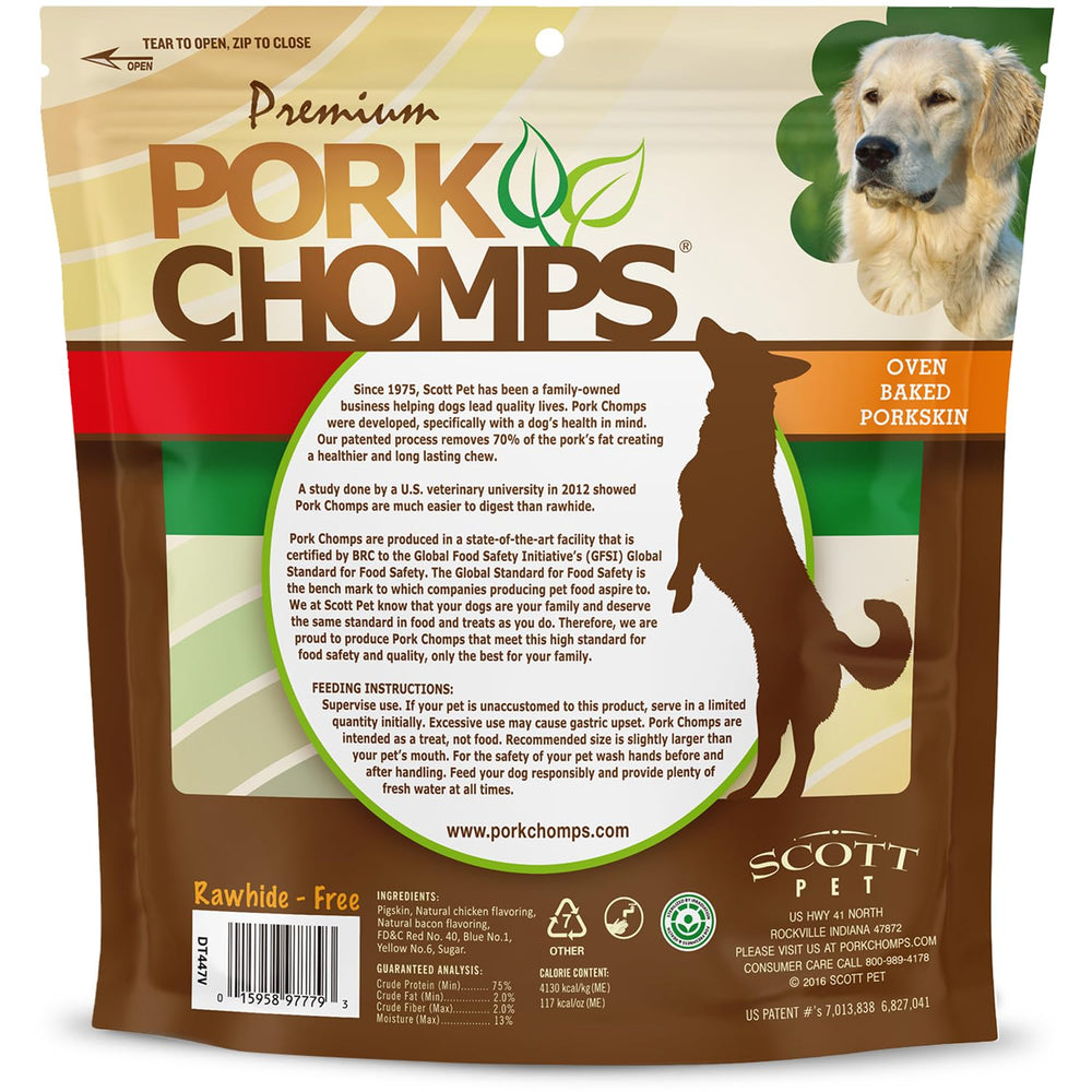 Pork Chomps apto para todo tamaño de perro.