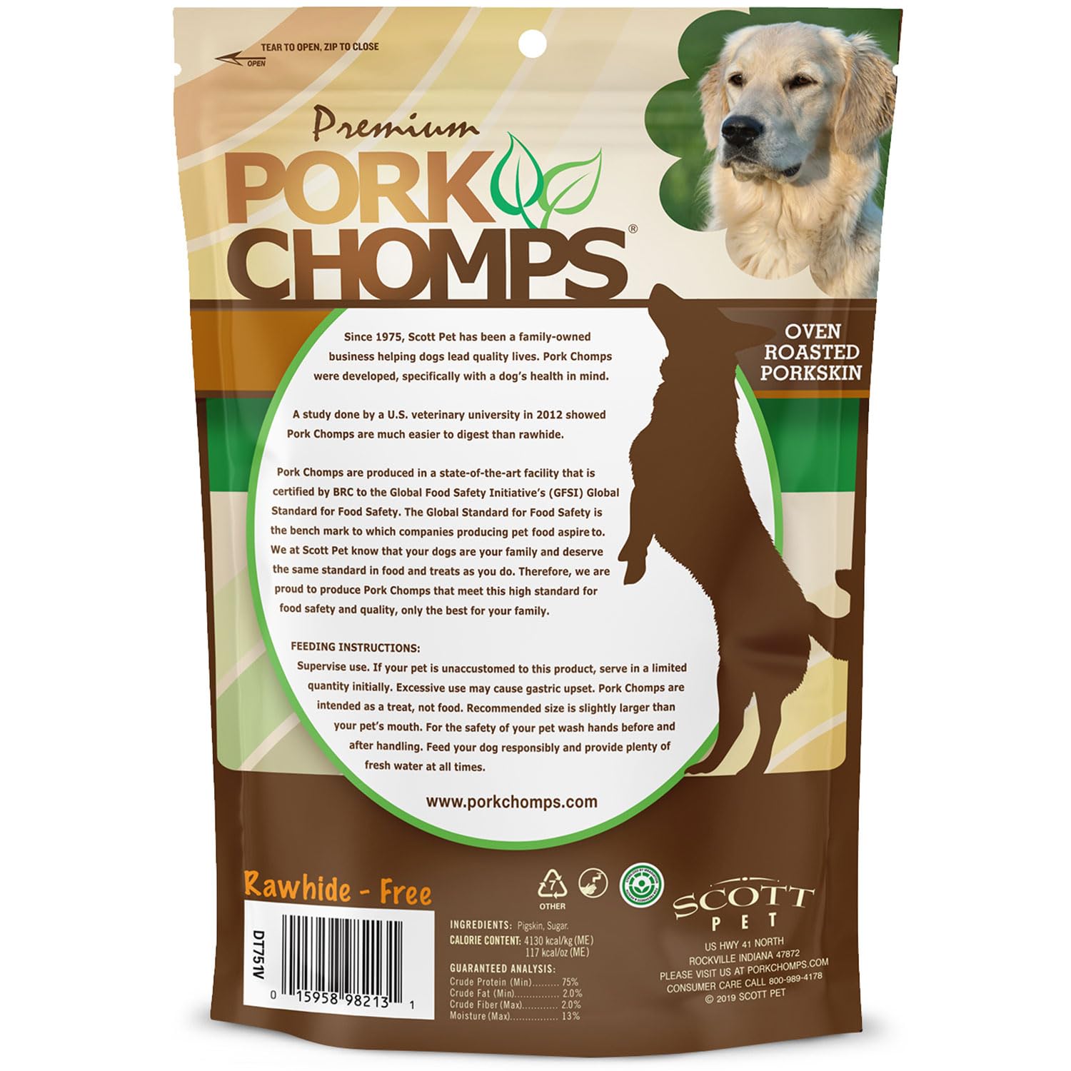 Pork Chomps: apto para perros de todas las tallas con sabor a cerdo.