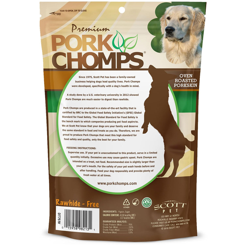 Pork Chomps: apto para perros de todas las tallas con sabor a cerdo.