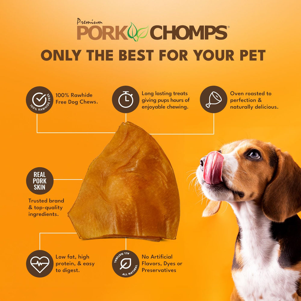Pork Chomps: sin cuero crudo, opción más limpia para masticar.