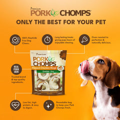 Pork Chomps: textura resistente que favorece la masticación sostenida.