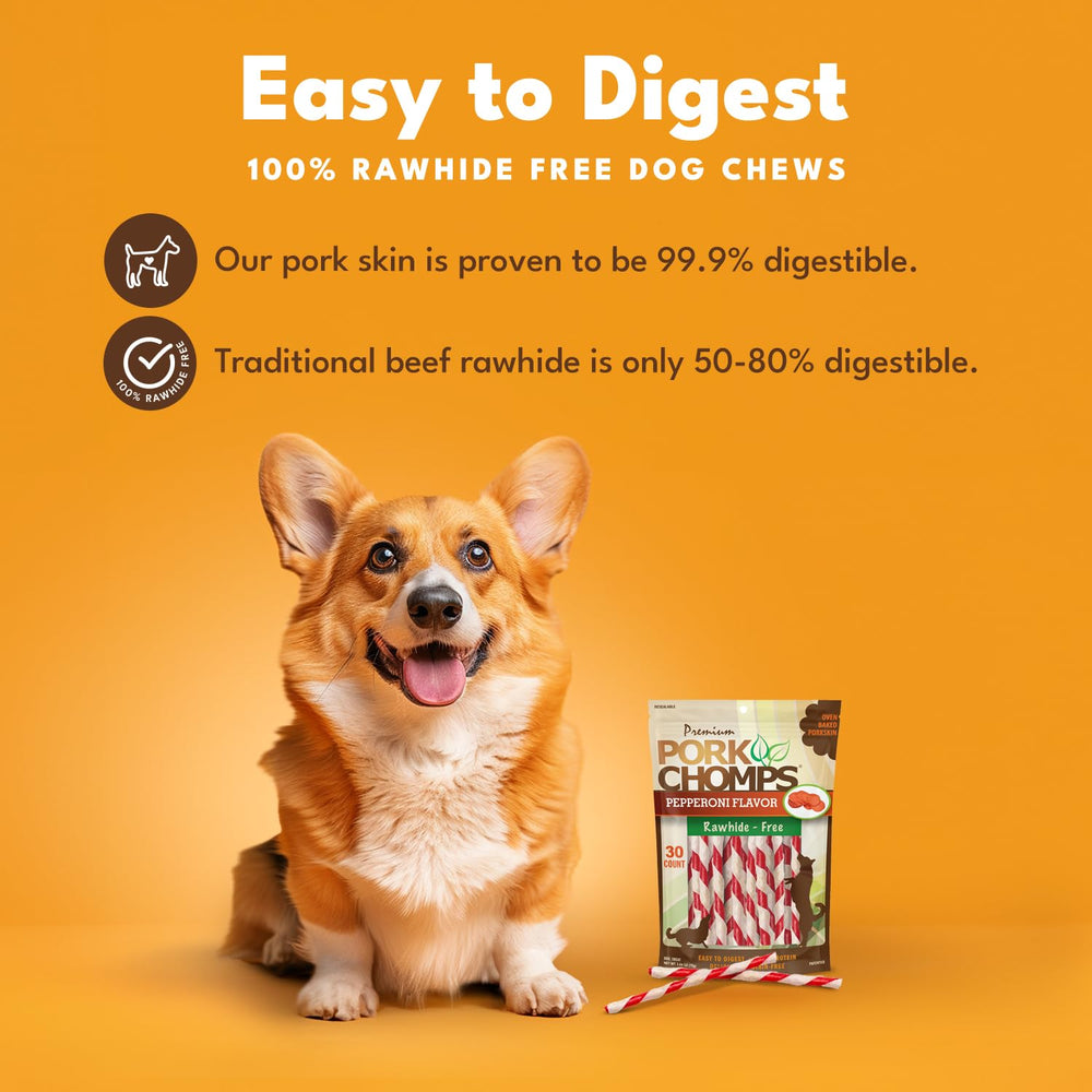 Twists de 5 pulgadas de Pork Chomps para perros de todos los tamaños