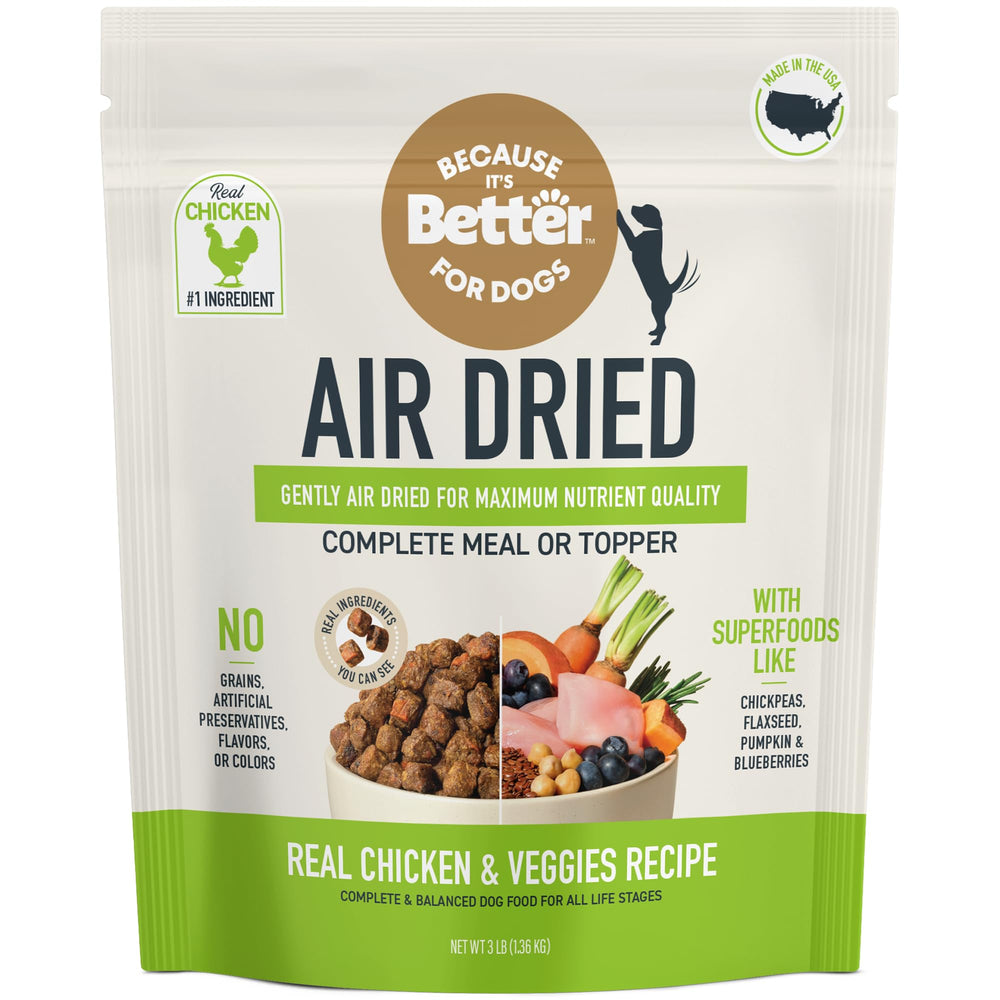 Porque Es Mejor alimento para perros, proceso lento horneado y secado al aire para mayor sabor.