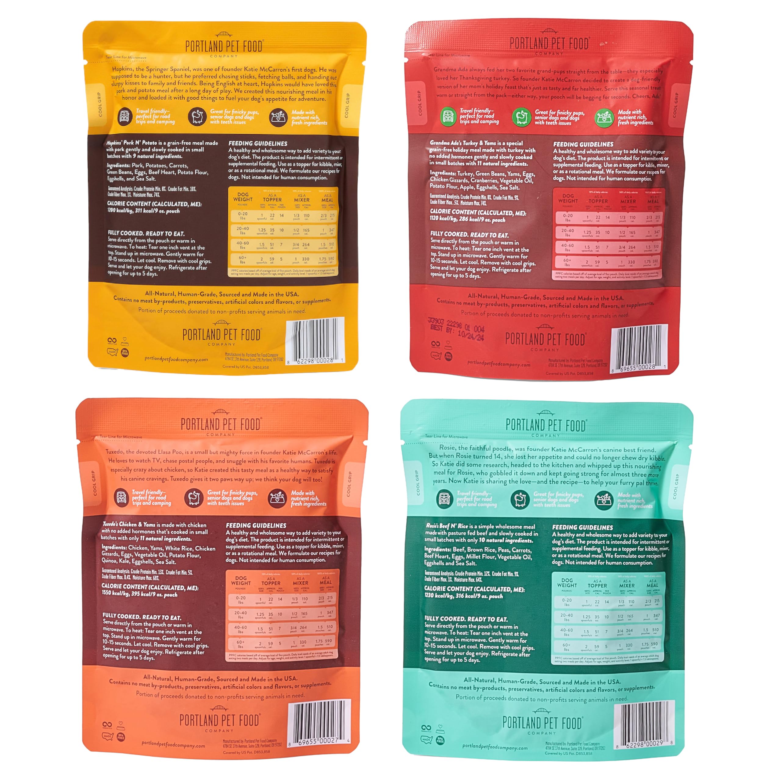portland perros hopkins cerdo patatas, proteína sabrosa para perros activos.