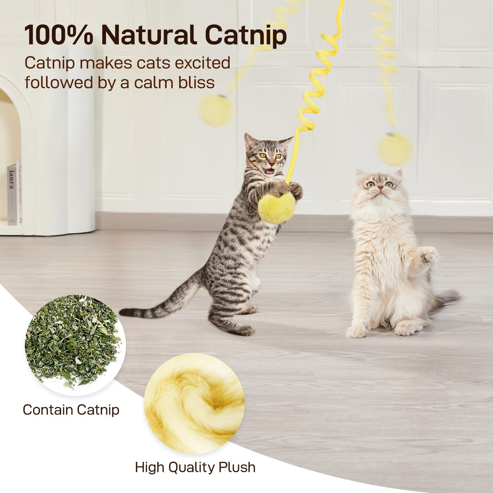 Potaroma bolas peluche hierba gatera duraderas para gatos, entretenimiento seguro.