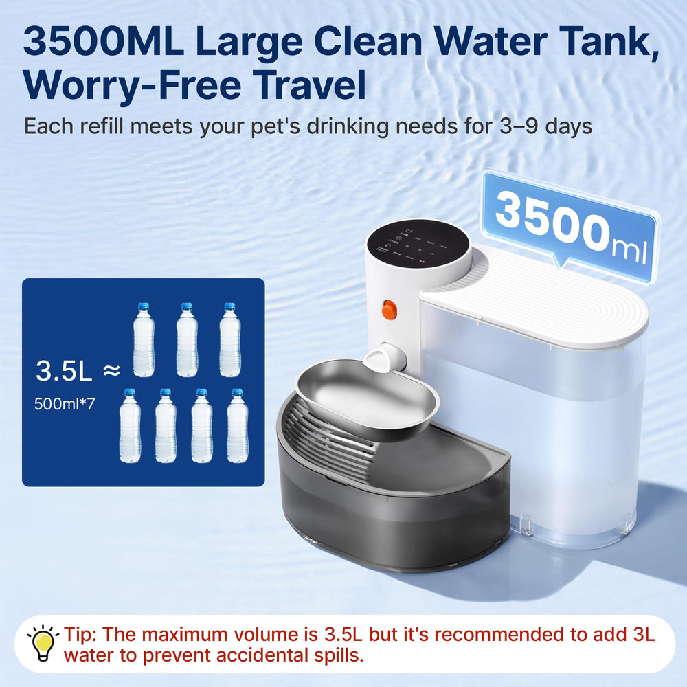 Potaroma dispensador de agua automático, mantiene sorbos frescos para gatos y perros pequeños.