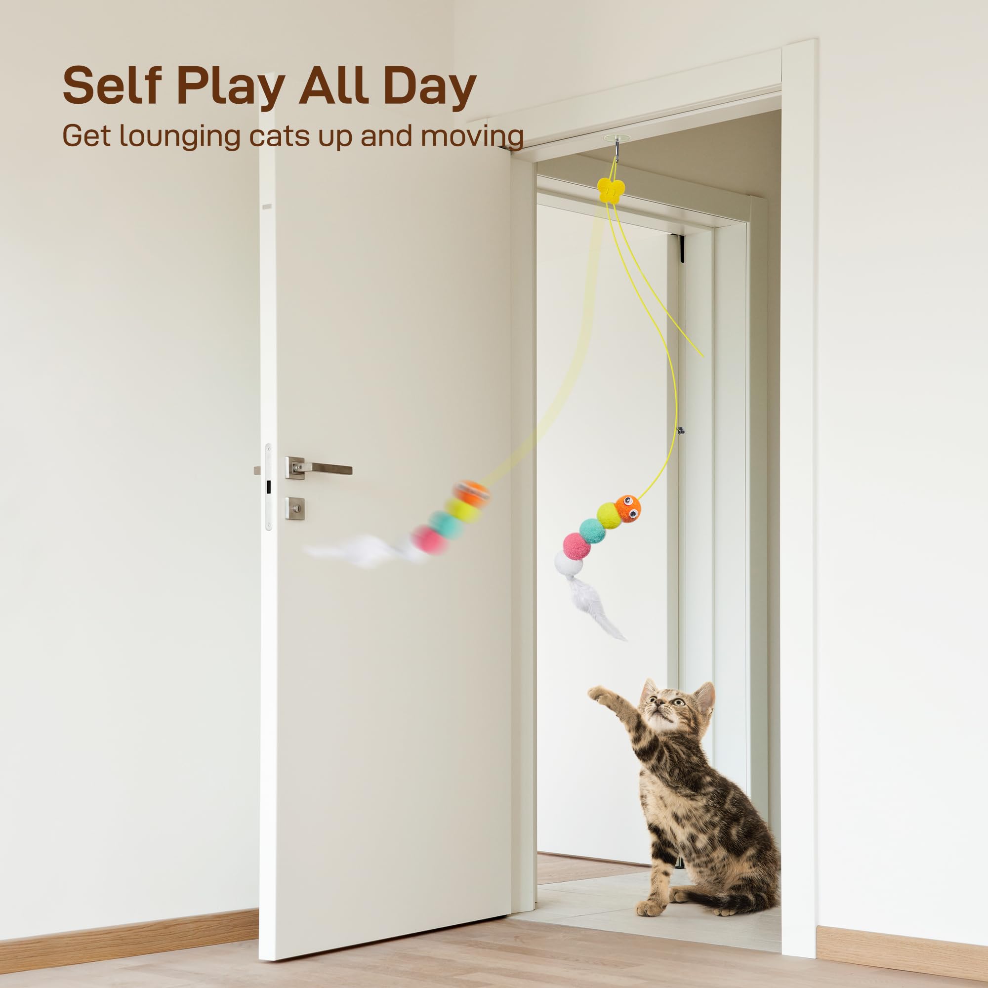 Potaroma juego gato campana interactiva para atraer felinos.