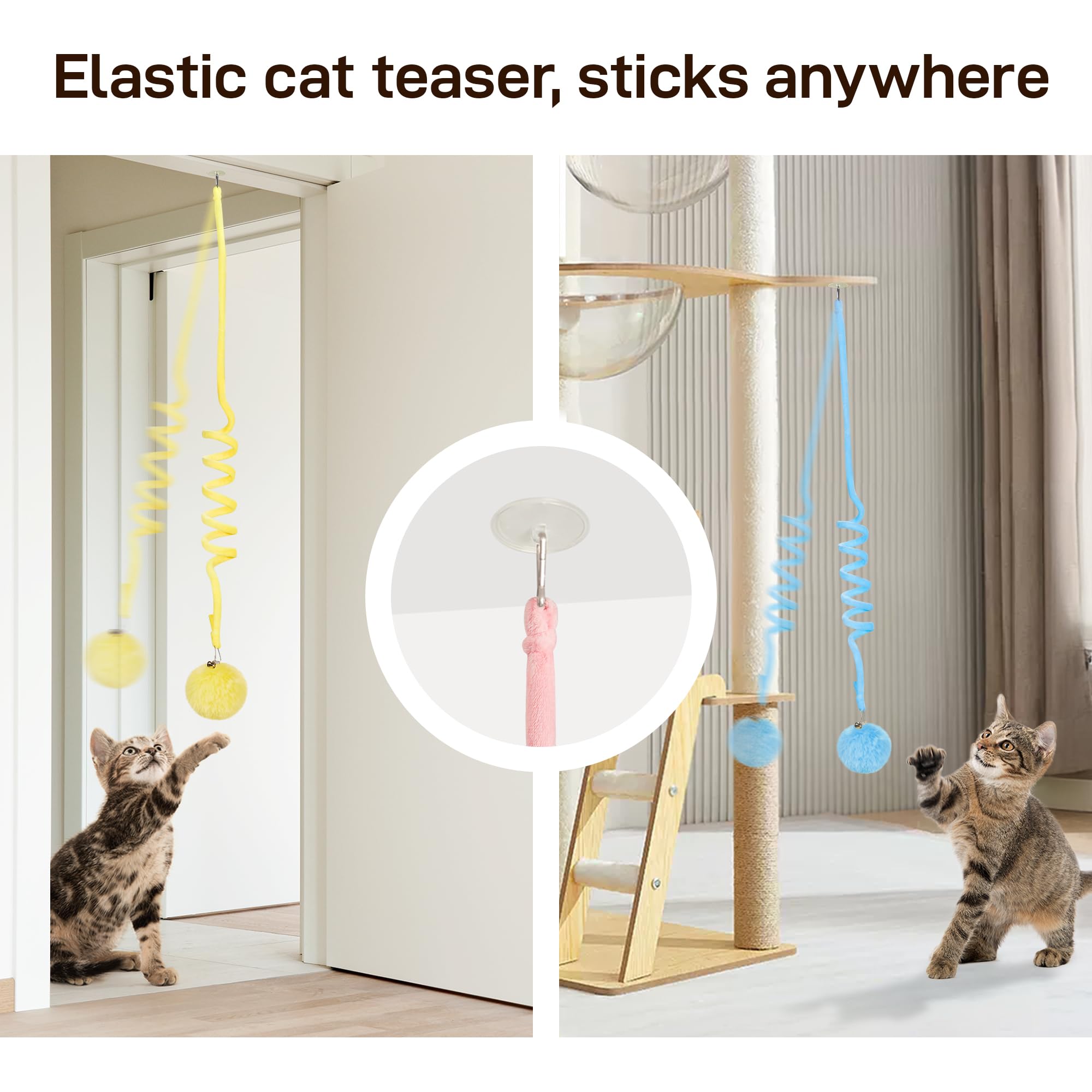 Potaroma juego interior para gatos, colgante estimulante para ejercicio y exploración.