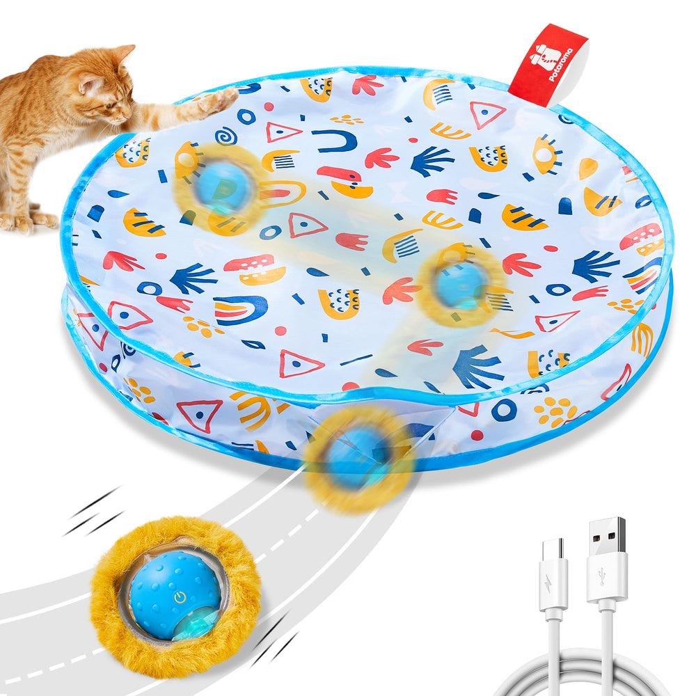 Potaroma Juguete para Gatos con Bola Rápida estimula juego activo