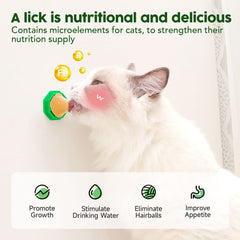 Potaroma: juguete para gato comestible, seguro y apto para lamido responsable.