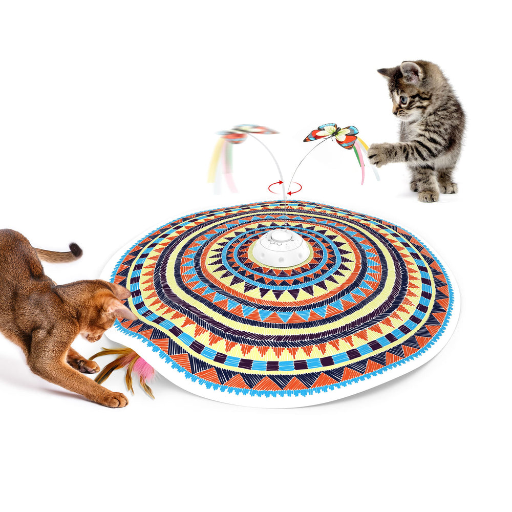 Potaroma juguete gato mariposa giratoria para estimular juego y ejercicio diario.