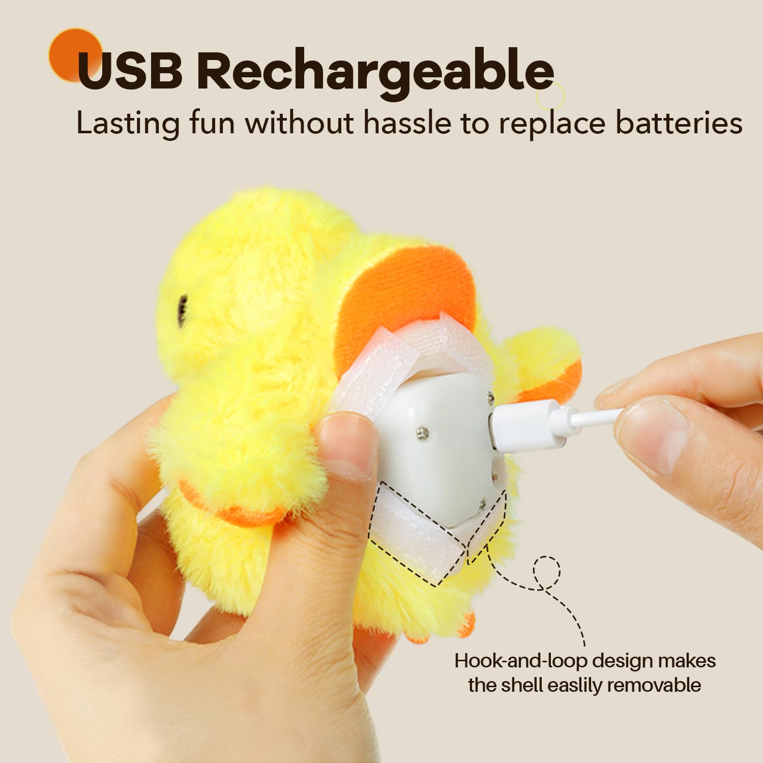Potaroma juguete interactivo para gatos con aspecto realista de pato.