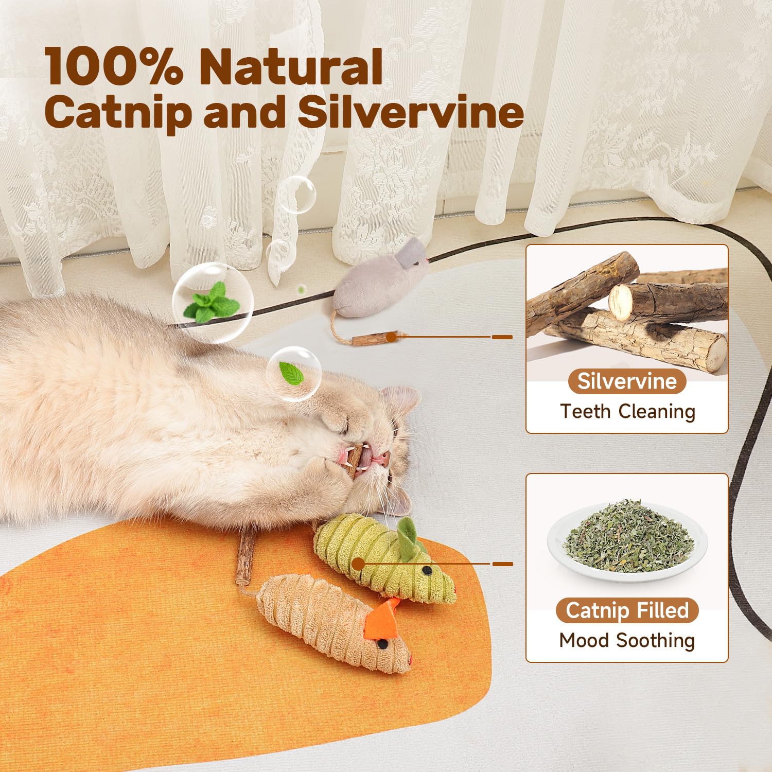 Potaroma juguete matatabi y hierba gatera para gatos curiosos