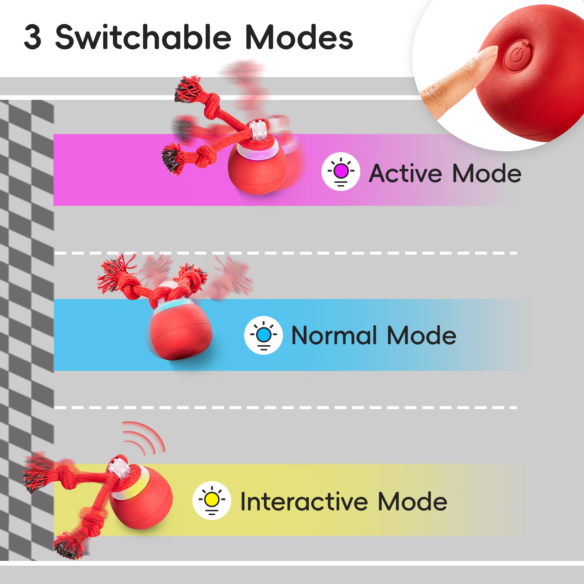 Potaroma ofrece modos Normal, Activo e Interactivo para adaptar la sesión