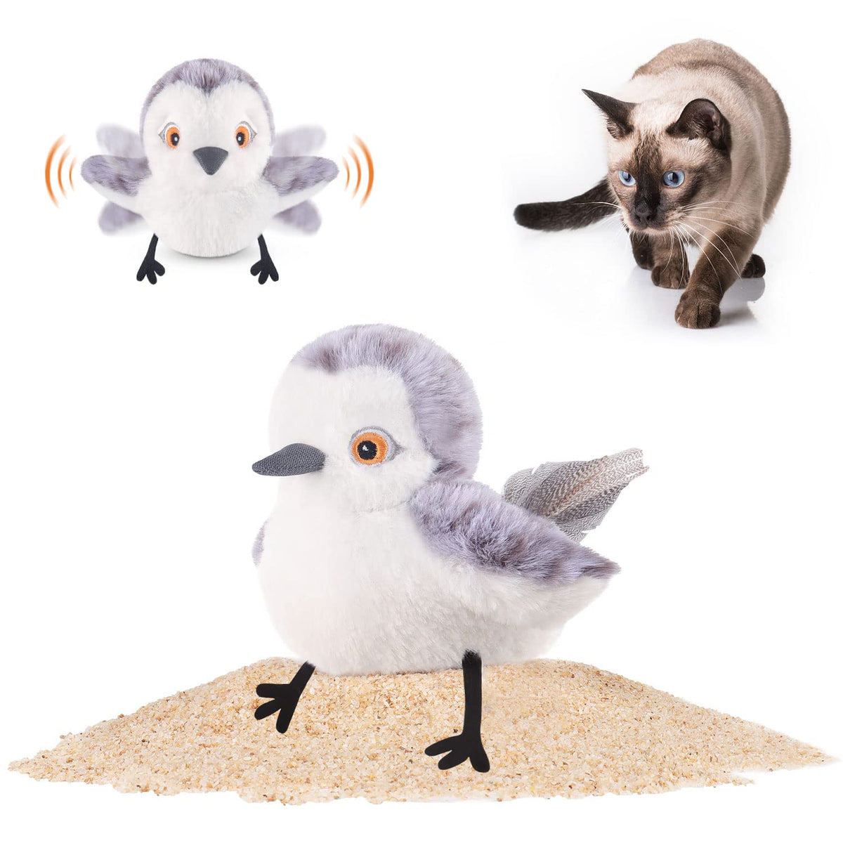 Potaroma Pajaro-aleteante colgante: estimula juego interactivo para gatos