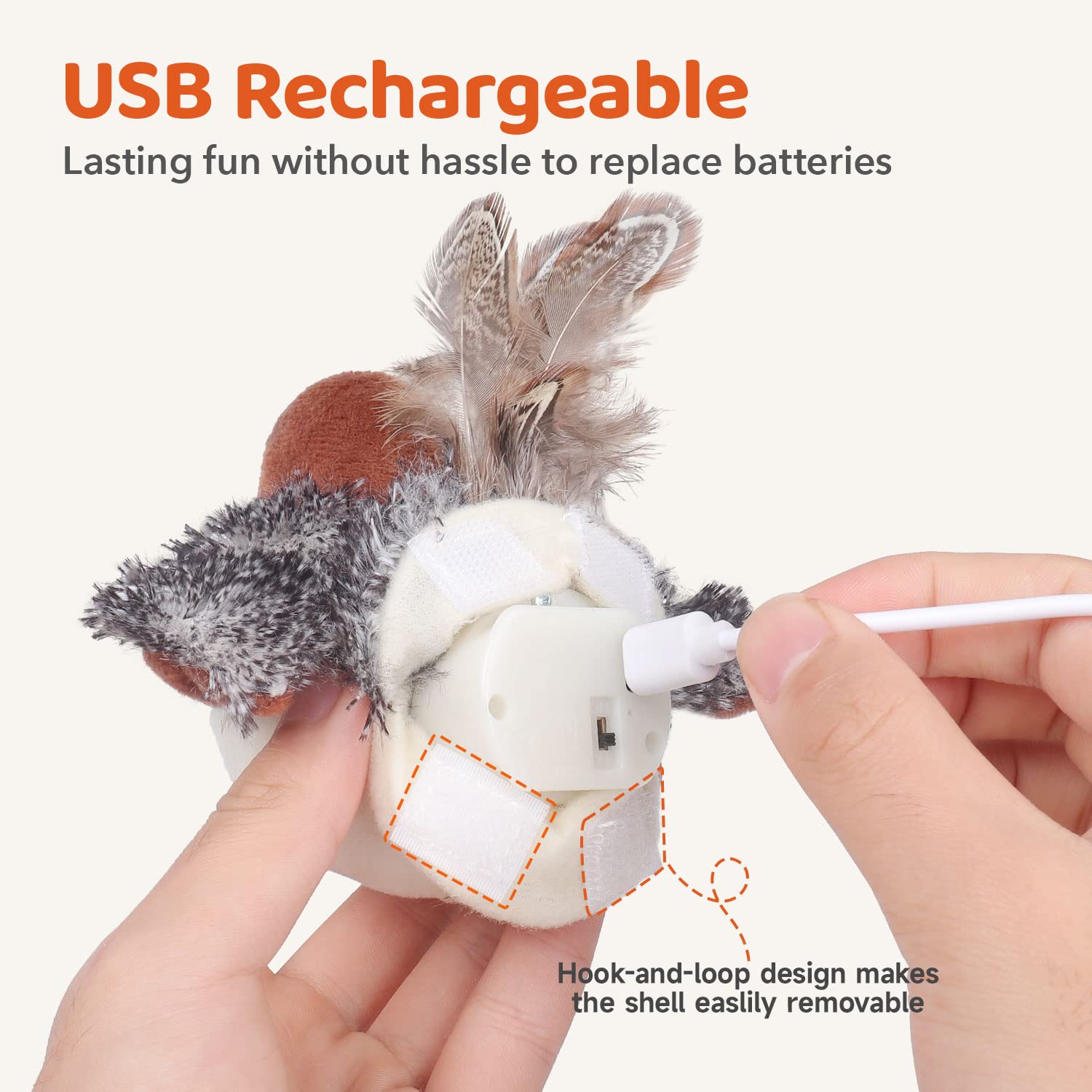Potaroma peluche suave ideal para mimos y juegos interactivos.
