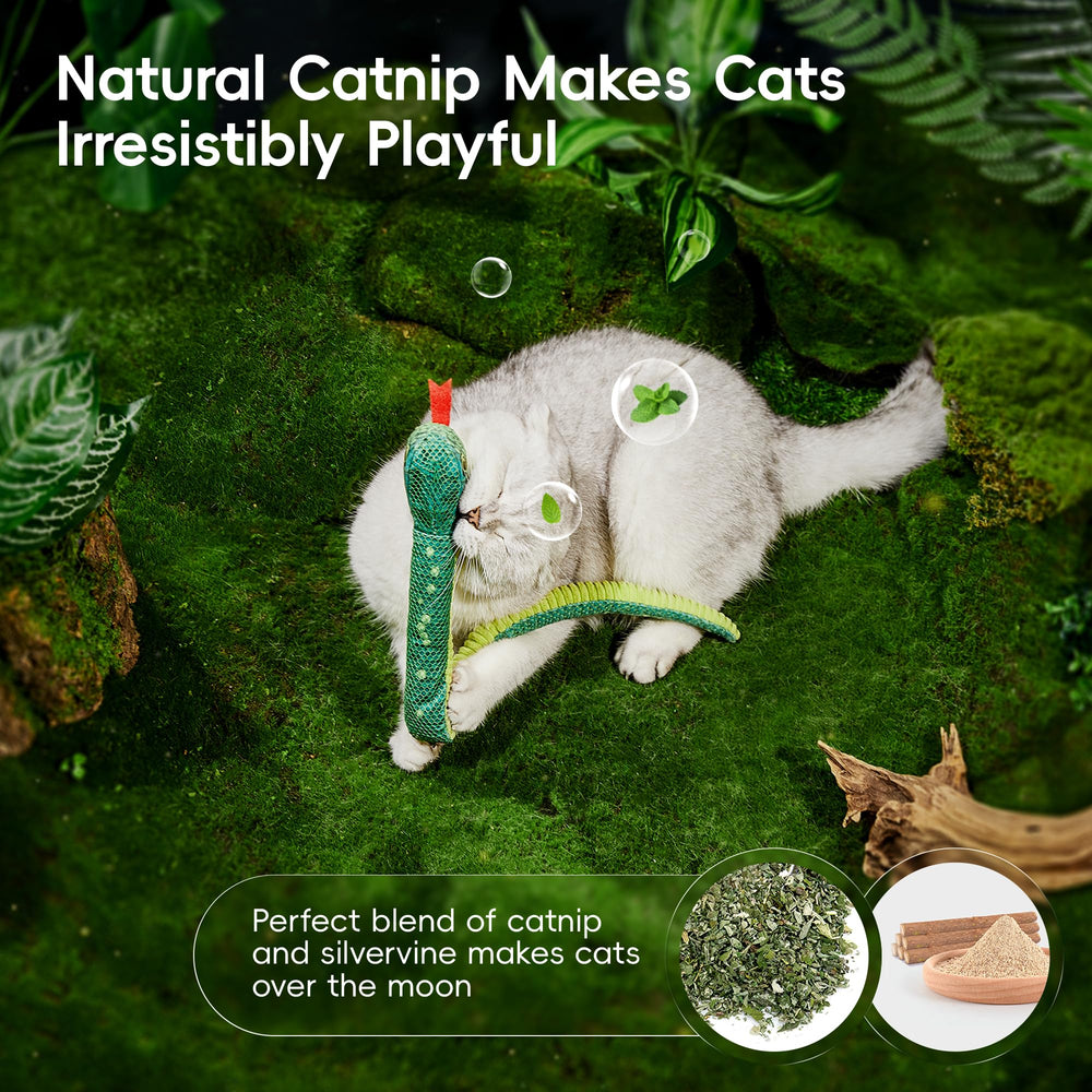 Potaroma serpiente juguete interactivo: diseño realista que activa instintos de caza.