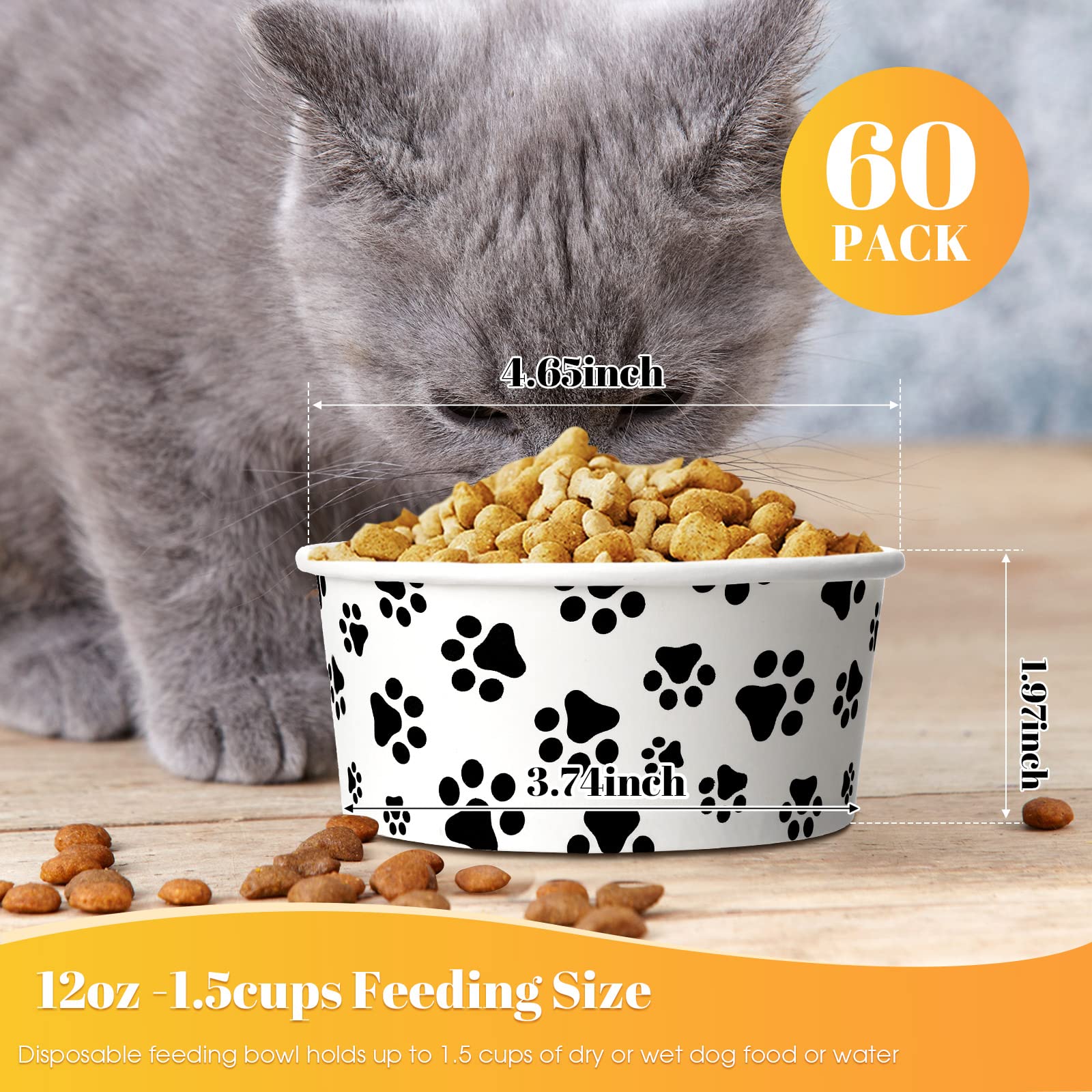 Potchen cuenco desechable de papel, capacidad 12 oz para comida.