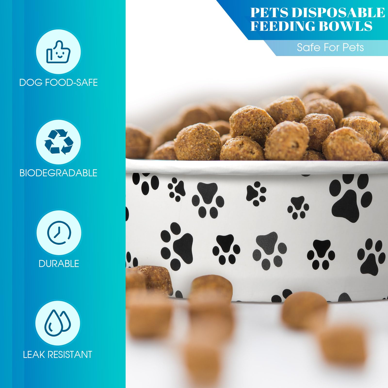 Potchen tazón desechable de 16 oz, perfecto para porción de comida o agua.