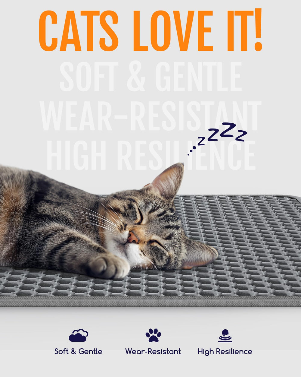 Powools alfombra arenero EVA suave protege las patas y ofrece comodidad al gato